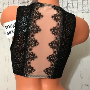 VS S L XL DREAM ANGELS LACE MESH RACERBACK BRALETTE